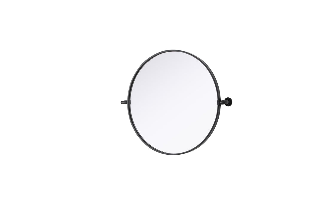 Metal Frame Round Mirror by Elegant - view 4