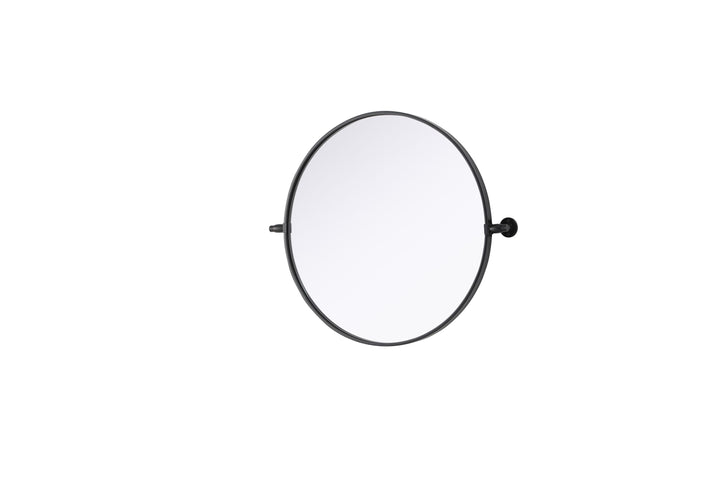 Metal Frame Round Mirror by Elegant - view 4