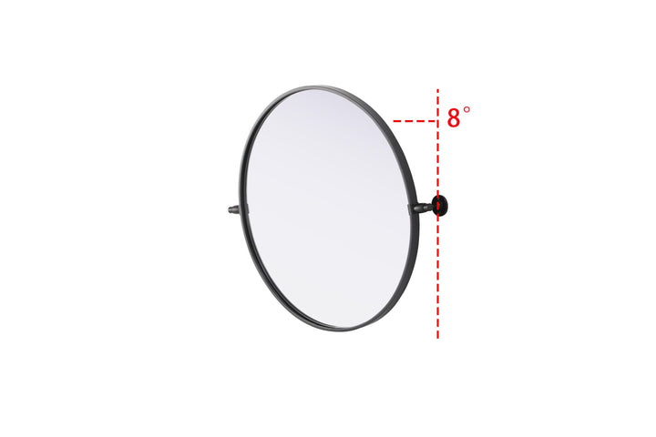 Metal Frame Round Mirror by Elegant - view 5