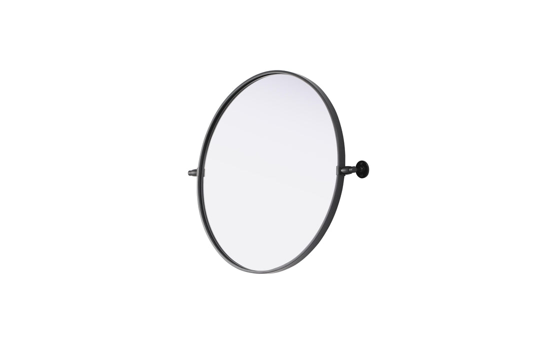 Metal Frame Round Mirror by Elegant - view 6