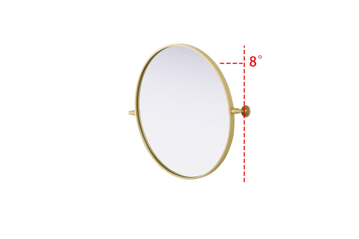 Metal Frame Round Mirror by Elegant - view 14