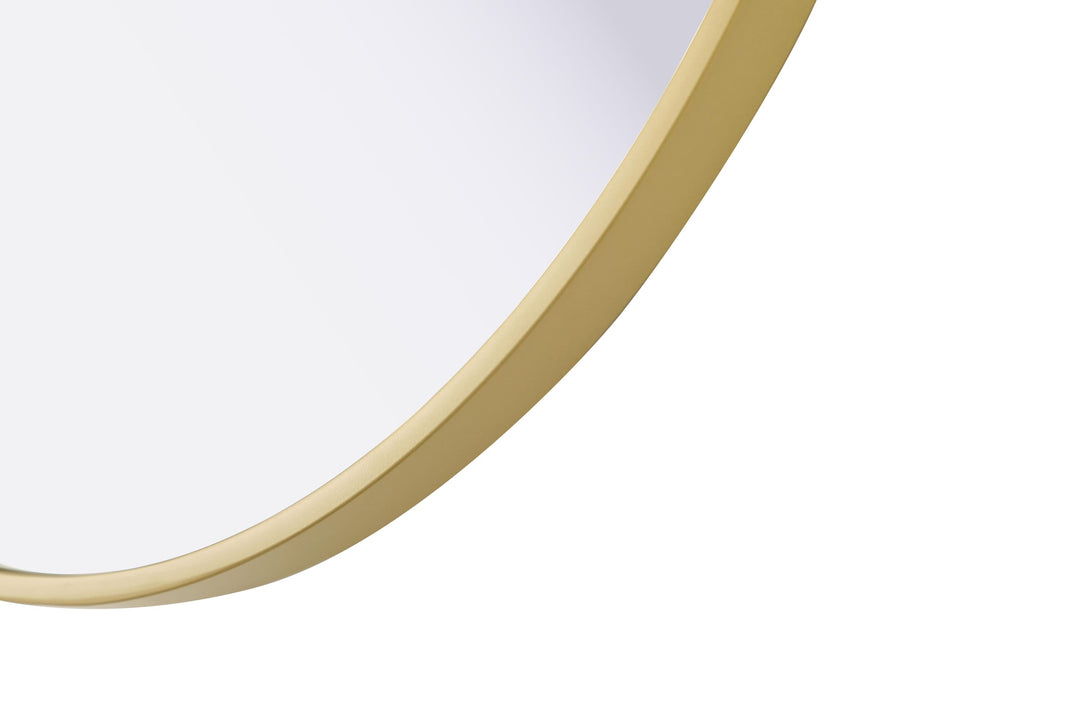 Metal Frame Round Mirror by Elegant - view 16