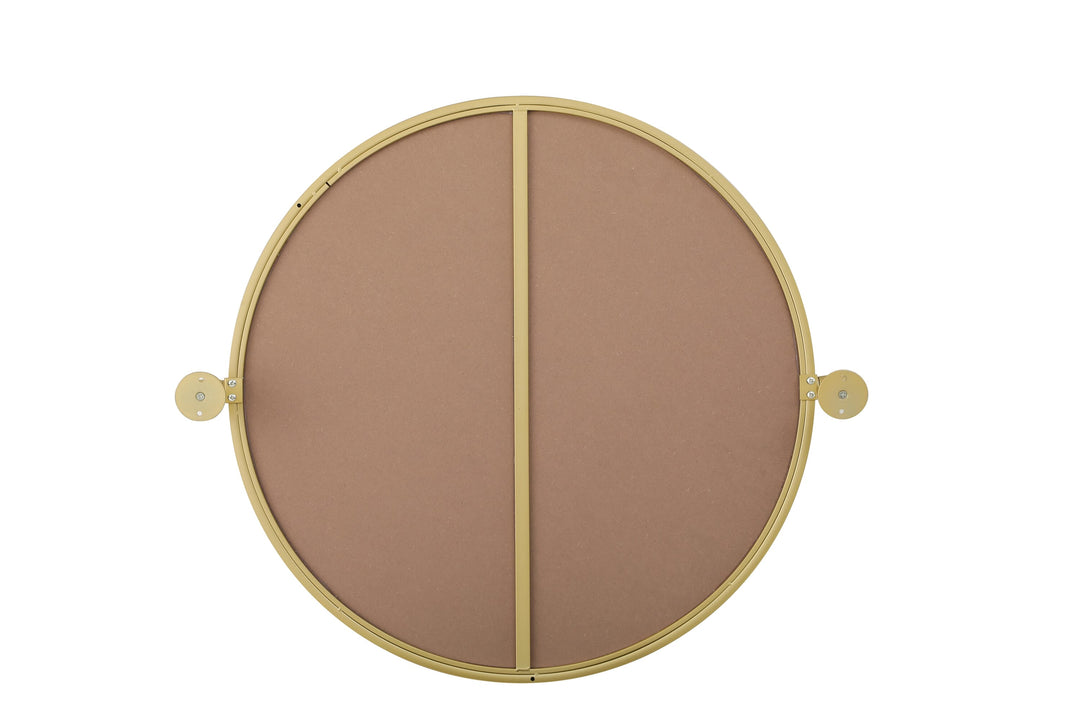 Metal Frame Round Mirror by Elegant - view 18