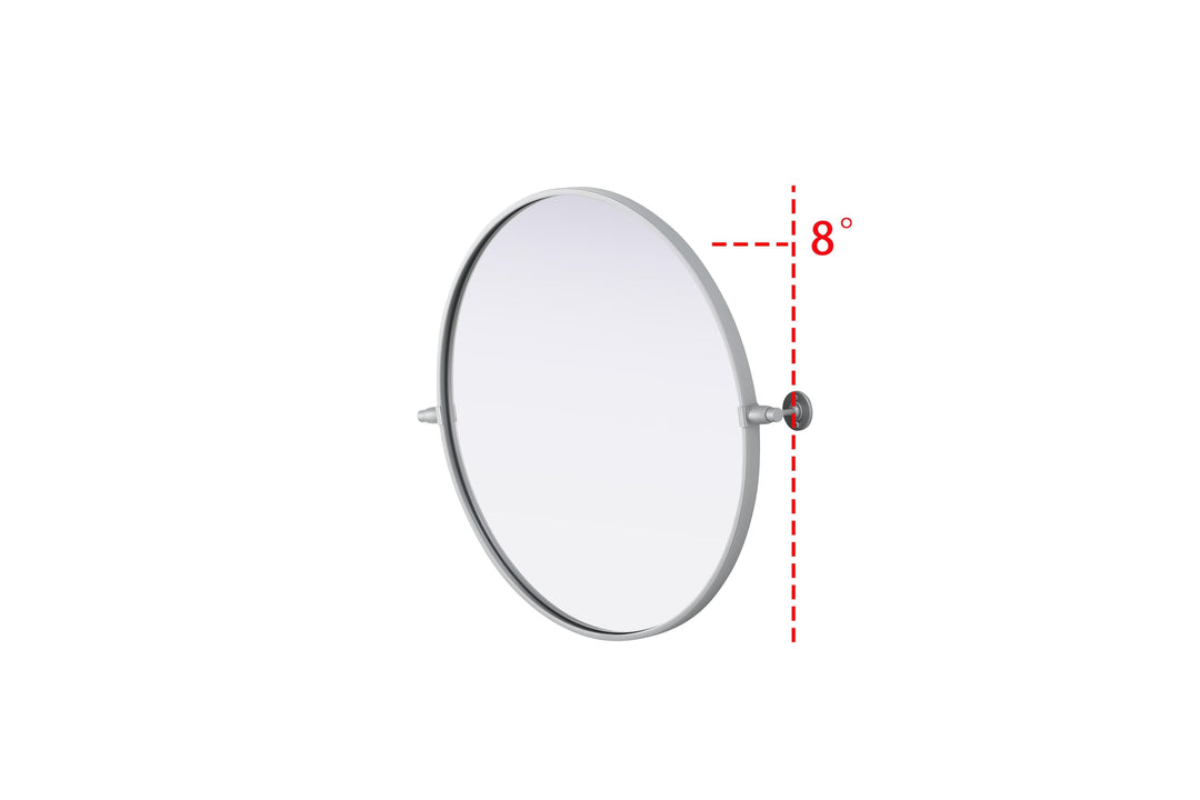 Metal Frame Round Mirror by Elegant - view 23