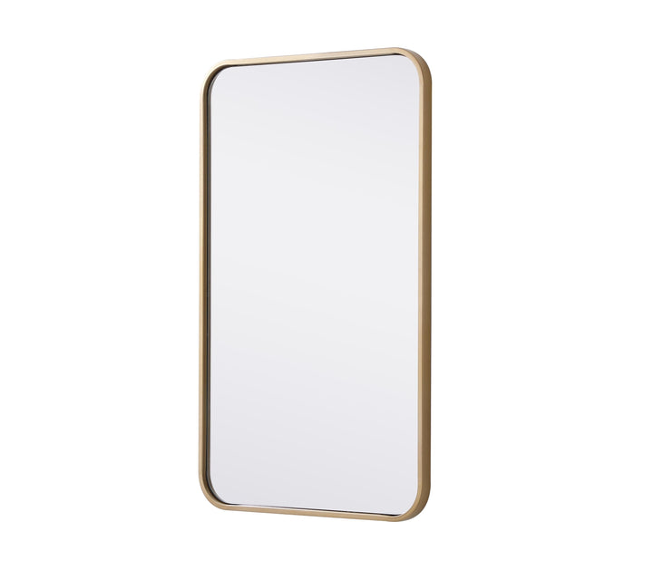 Soft Corner Metal Rectangular Mirror by Elegant - view 12