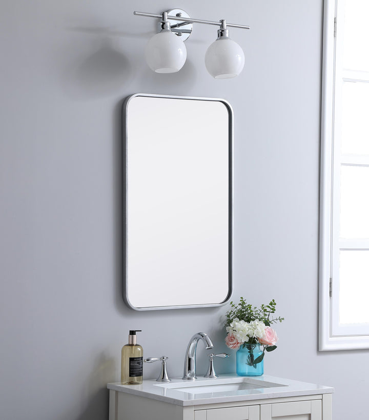 Soft Corner Metal Rectangular Mirror by Elegant - view 15
