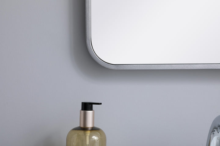 Soft Corner Metal Rectangular Mirror by Elegant - view 16