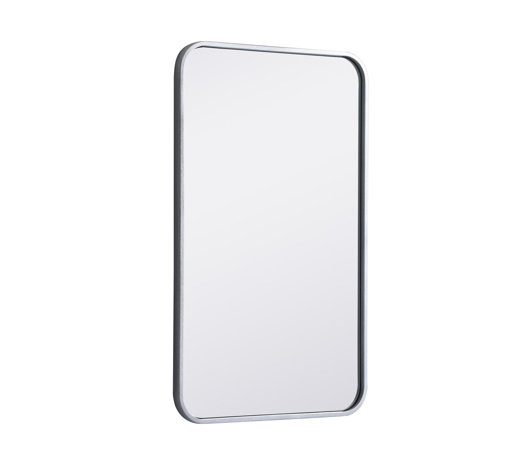 Soft Corner Metal Rectangular Mirror by Elegant - view 18