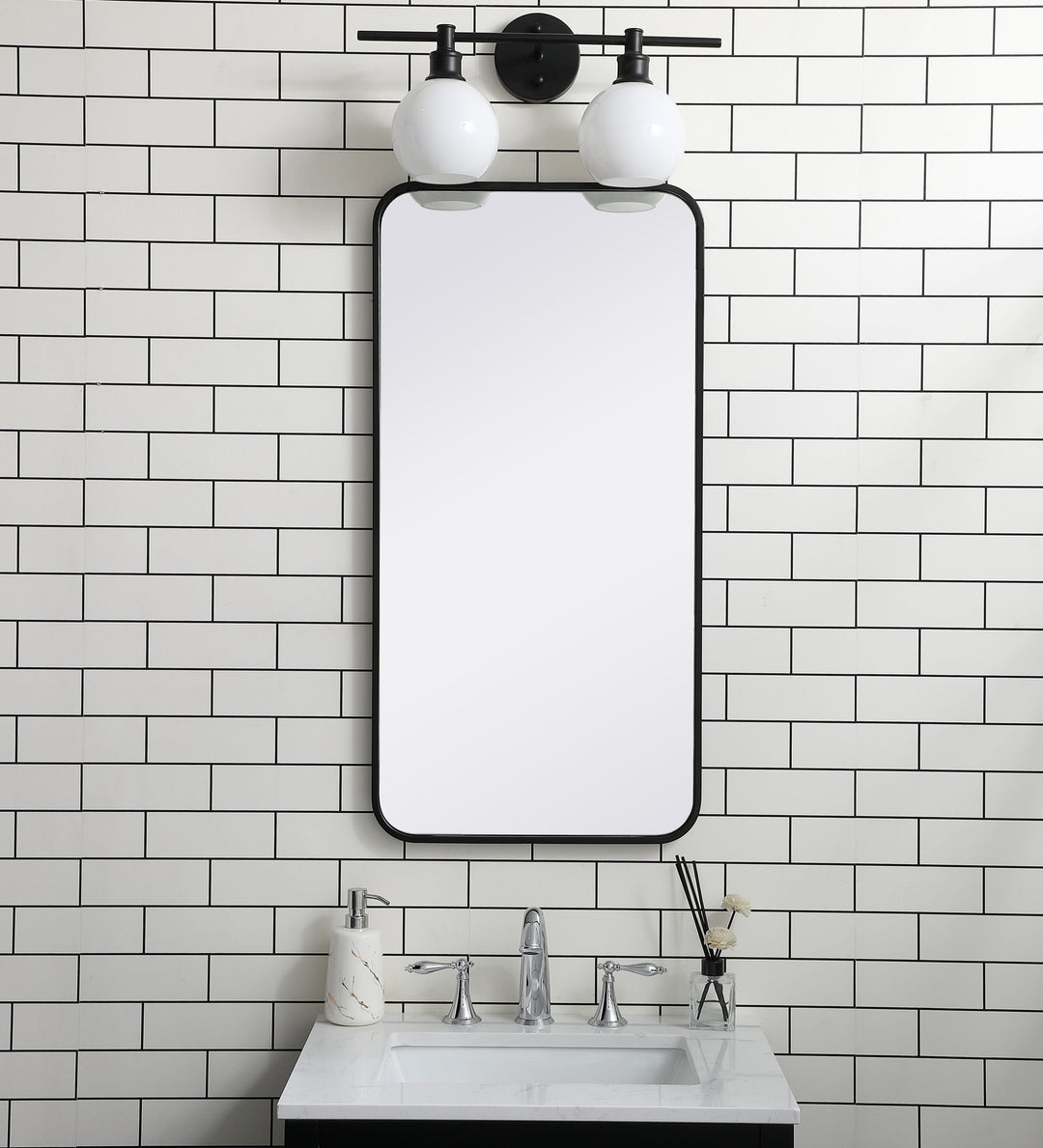 Soft Corner Metal Rectangular Mirror by Elegant - view 20