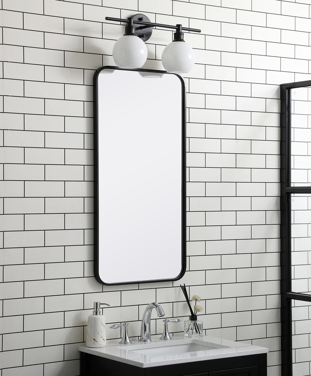 Soft Corner Metal Rectangular Mirror by Elegant - view 21