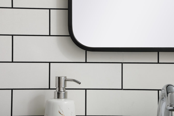 Soft Corner Metal Rectangular Mirror by Elegant - view 22