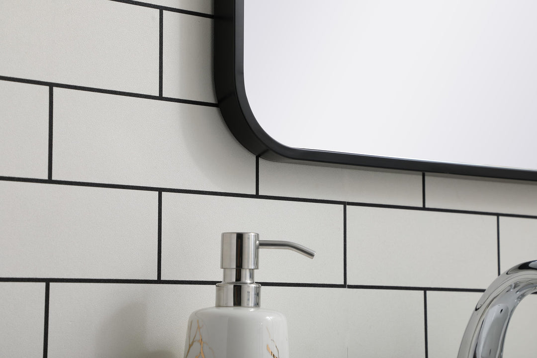 Soft Corner Metal Rectangular Mirror by Elegant - view 23