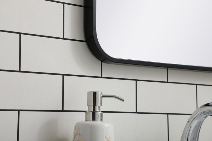 Soft Corner Metal Rectangular Mirror by Elegant - view 23