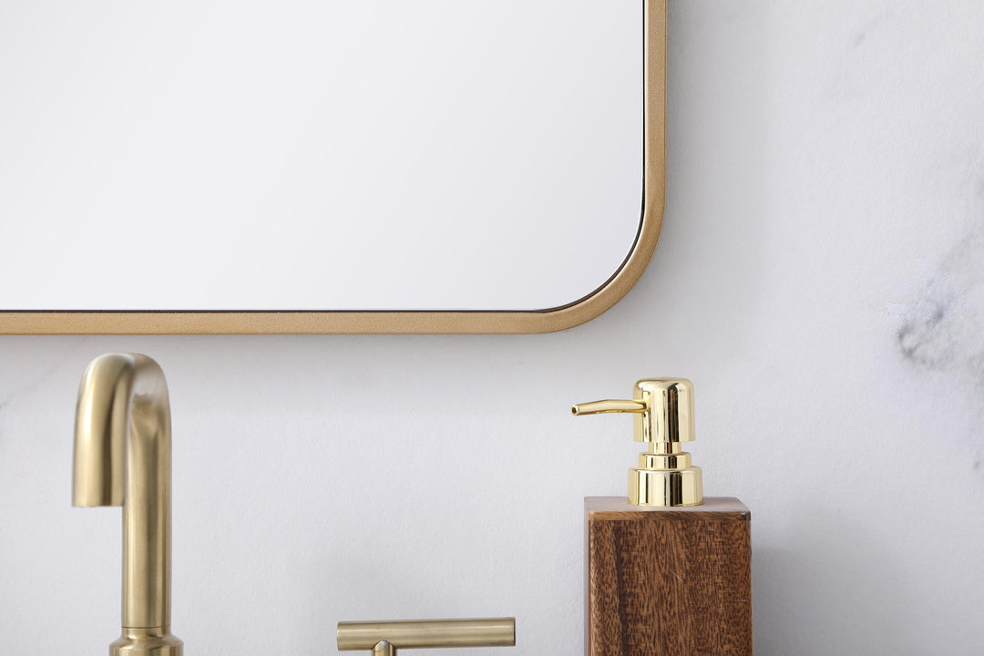 Soft Corner Metal Rectangular Mirror by Elegant - view 28