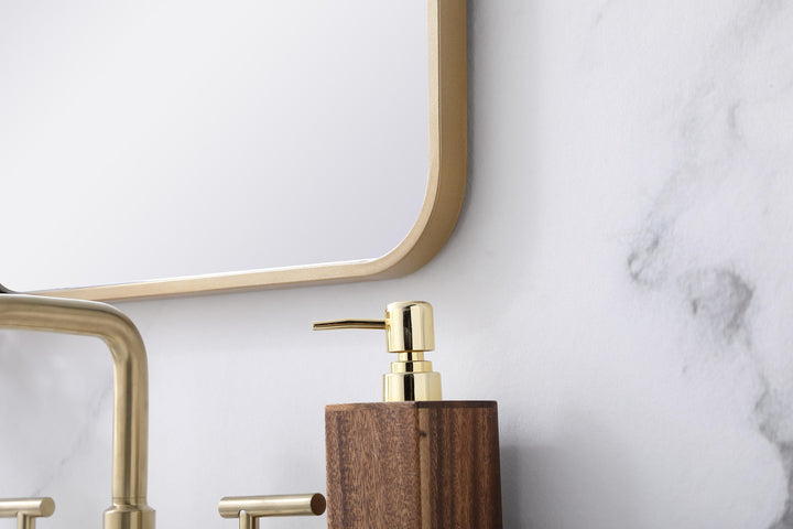 Soft Corner Metal Rectangular Mirror by Elegant - view 29