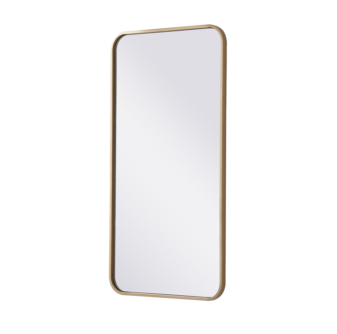 Soft Corner Metal Rectangular Mirror by Elegant - view 30