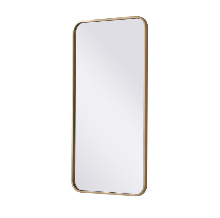 Soft Corner Metal Rectangular Mirror by Elegant - view 30