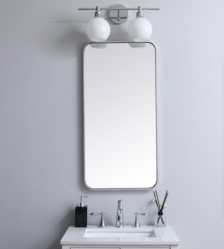 Soft Corner Metal Rectangular Mirror by Elegant - view 32