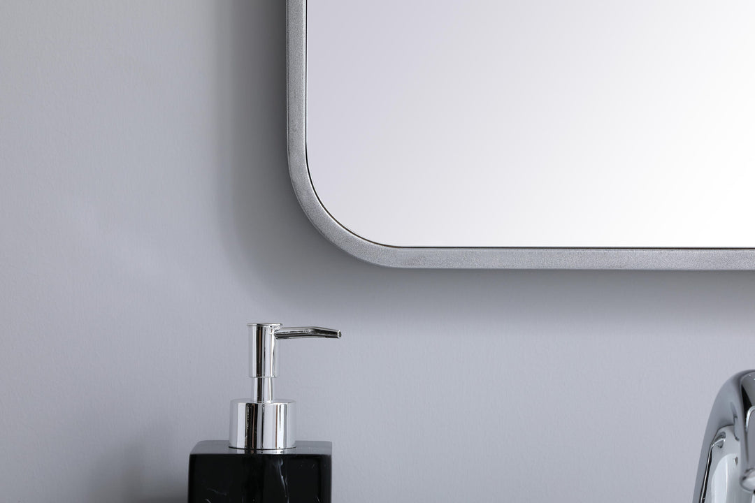 Soft Corner Metal Rectangular Mirror by Elegant - view 34