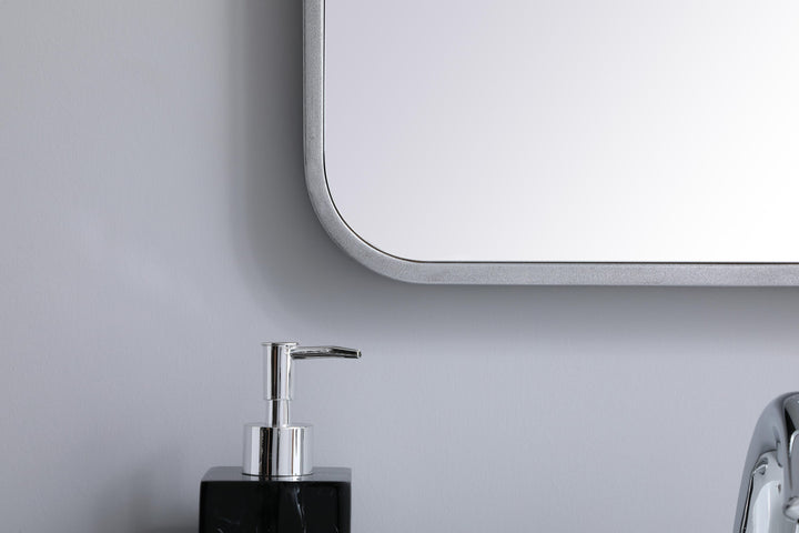 Soft Corner Metal Rectangular Mirror by Elegant - view 34