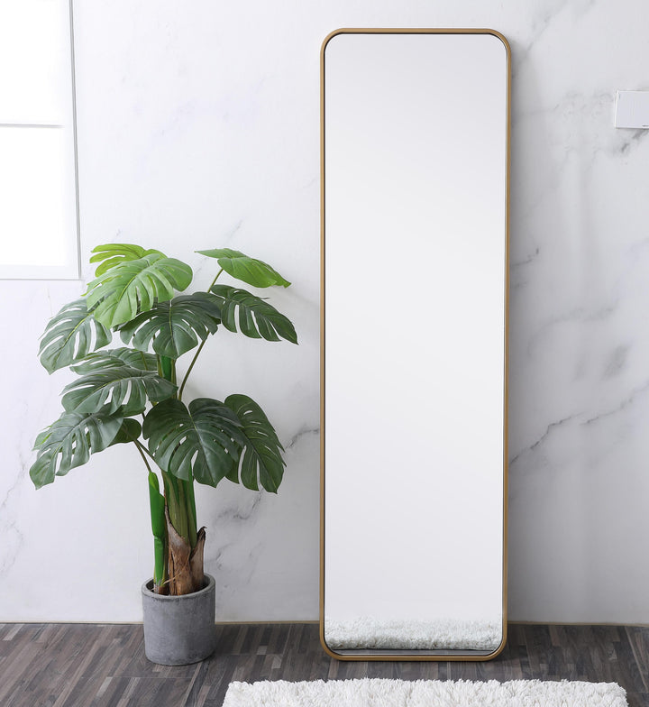Soft Corner Metal Rectangular Mirror by Elegant - view 44