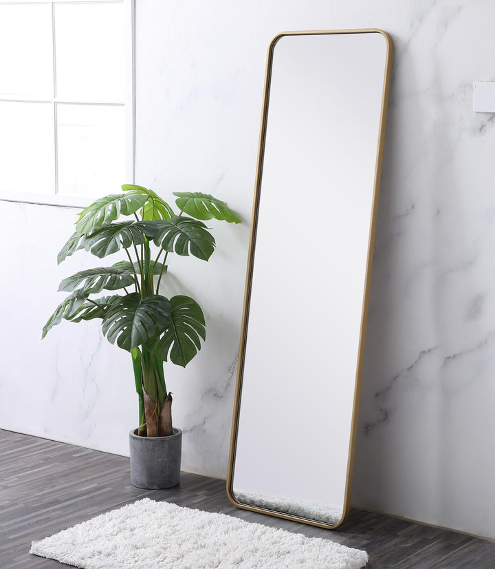 Soft Corner Metal Rectangular Mirror by Elegant - view 45