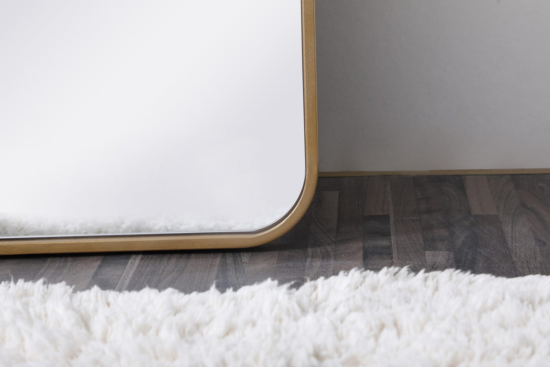Soft Corner Metal Rectangular Mirror by Elegant - view 46