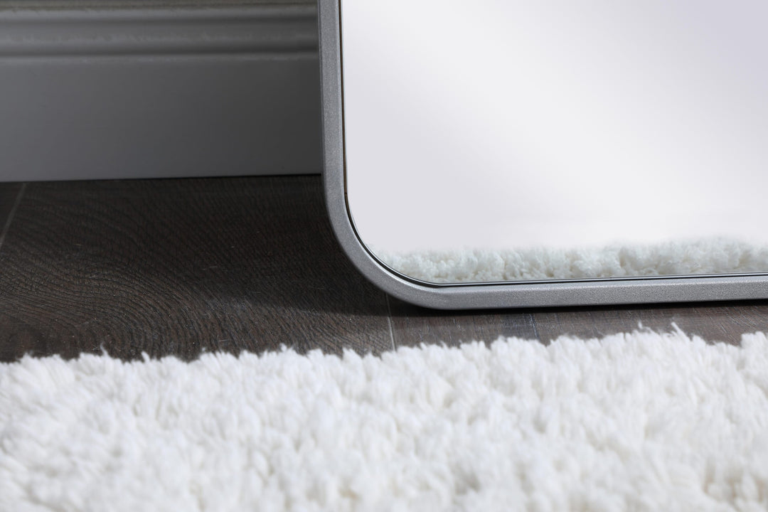 Soft Corner Metal Rectangular Mirror by Elegant - view 52