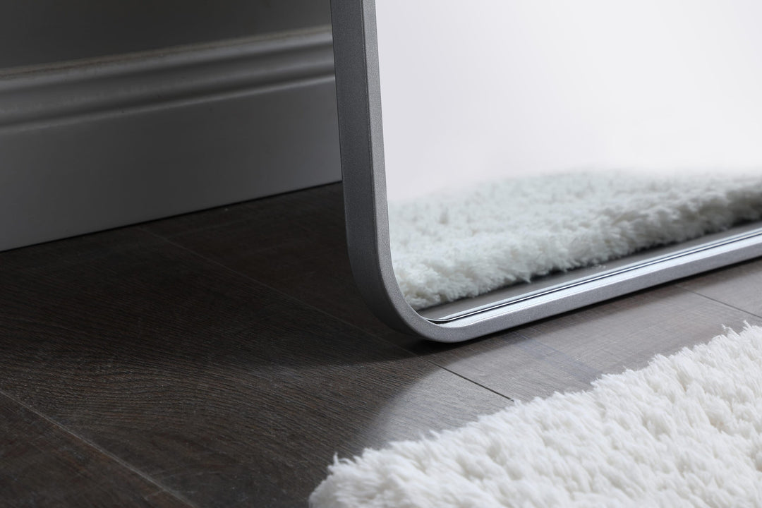 Soft Corner Metal Rectangular Mirror by Elegant - view 53