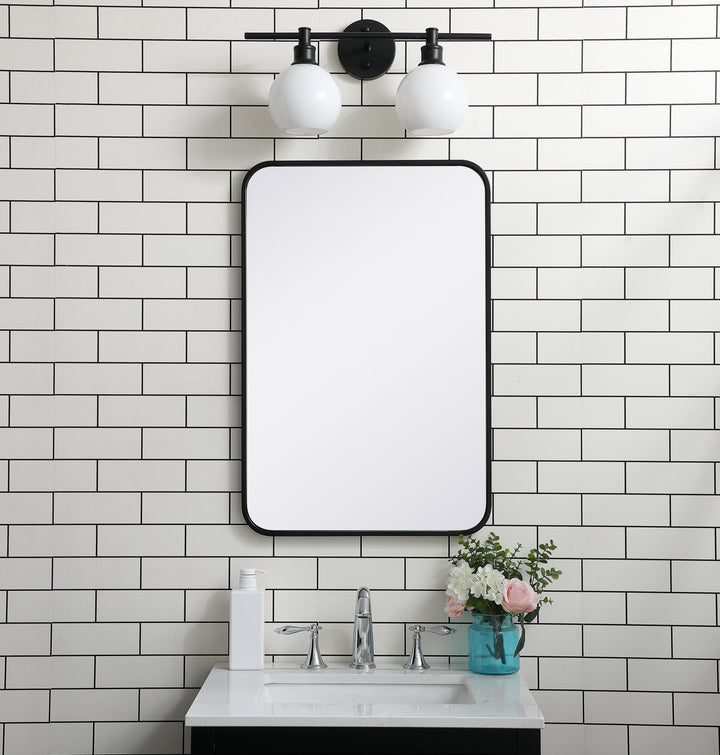 Soft Corner Metal Rectangular Mirror by Elegant - view 56