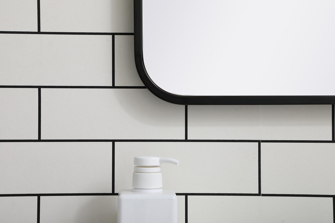 Soft Corner Metal Rectangular Mirror by Elegant - view 58