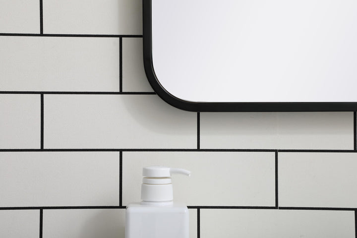 Soft Corner Metal Rectangular Mirror by Elegant - view 58