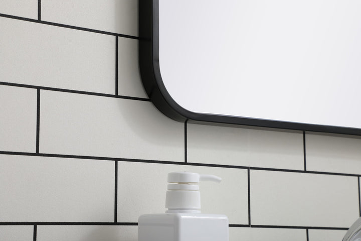 Soft Corner Metal Rectangular Mirror by Elegant - view 59