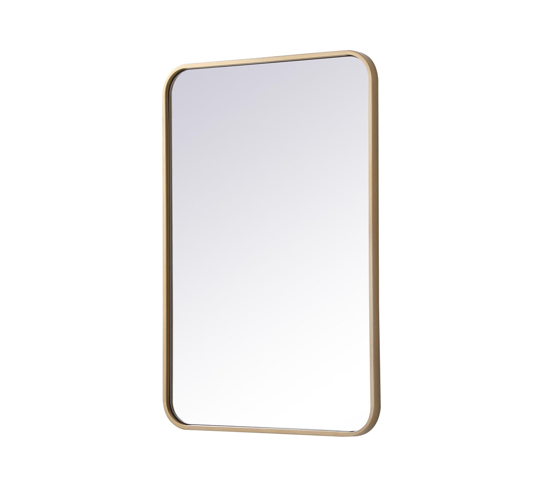Soft Corner Metal Rectangular Mirror by Elegant - view 66