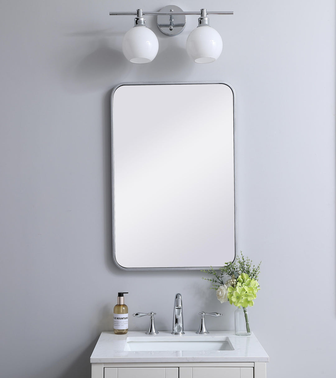 Soft Corner Metal Rectangular Mirror by Elegant - view 68