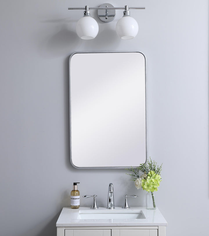 Soft Corner Metal Rectangular Mirror by Elegant - view 68