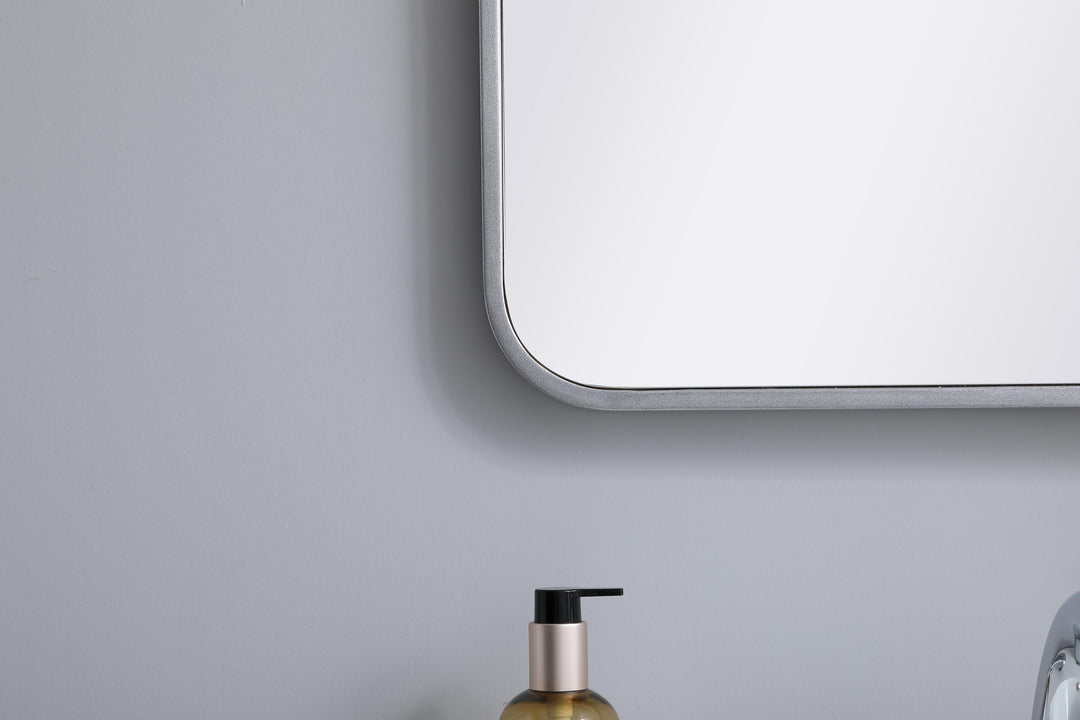 Soft Corner Metal Rectangular Mirror by Elegant - view 70