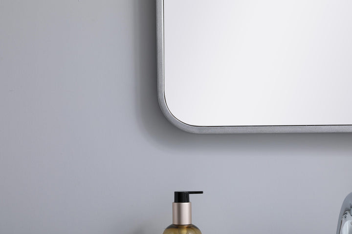 Soft Corner Metal Rectangular Mirror by Elegant - view 70
