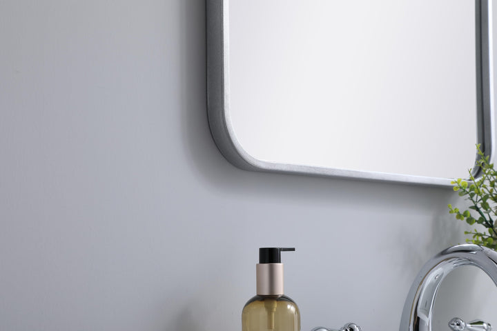 Soft Corner Metal Rectangular Mirror by Elegant - view 71