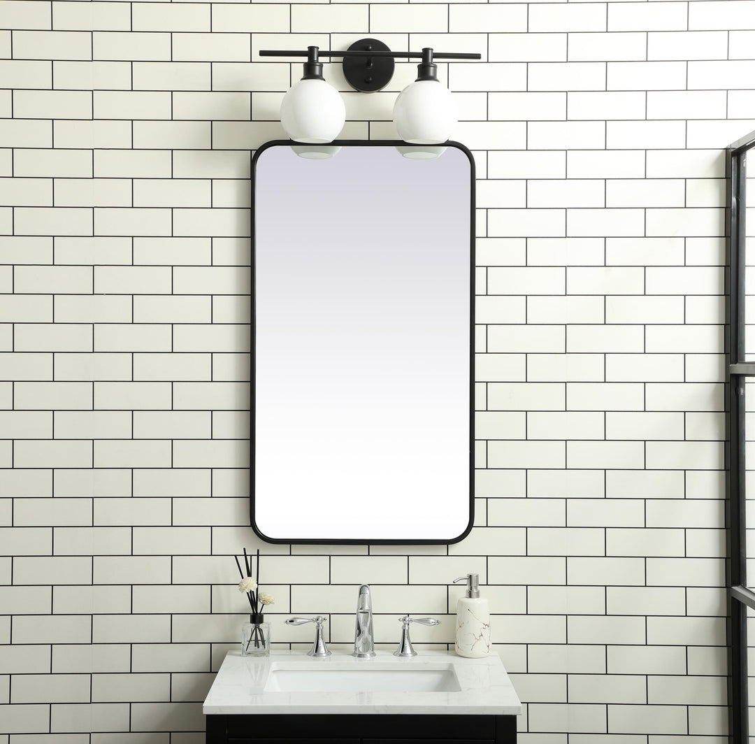 Soft Corner Metal Rectangular Mirror by Elegant - view 74