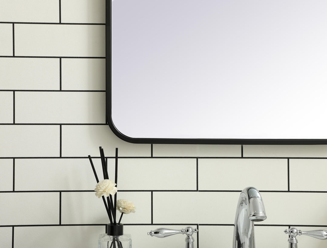 Soft Corner Metal Rectangular Mirror by Elegant - view 76