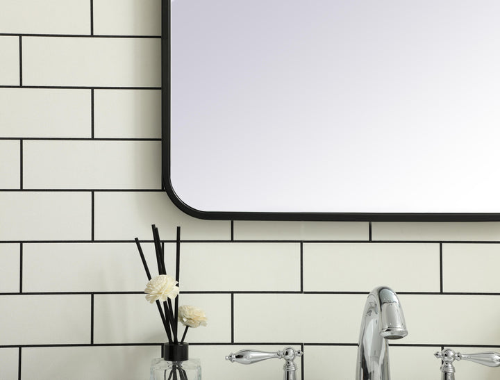 Soft Corner Metal Rectangular Mirror by Elegant - view 76