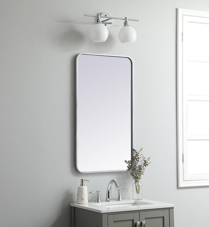 Soft Corner Metal Rectangular Mirror by Elegant - view 87