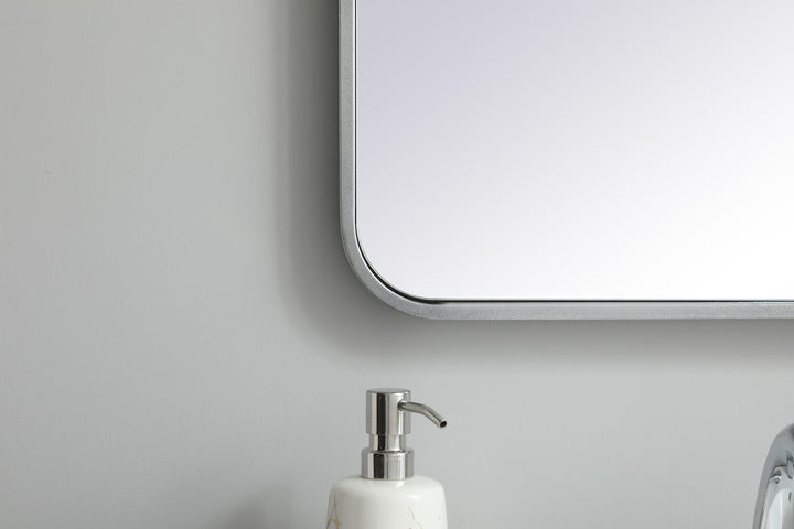 Soft Corner Metal Rectangular Mirror by Elegant - view 88