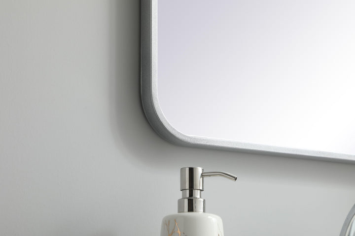 Soft Corner Metal Rectangular Mirror by Elegant - view 89