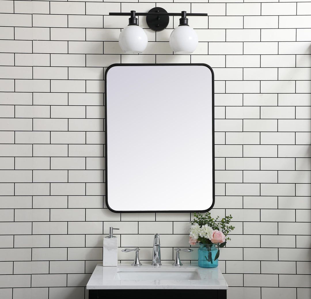 Soft Corner Metal Rectangular Mirror by Elegant - view 92