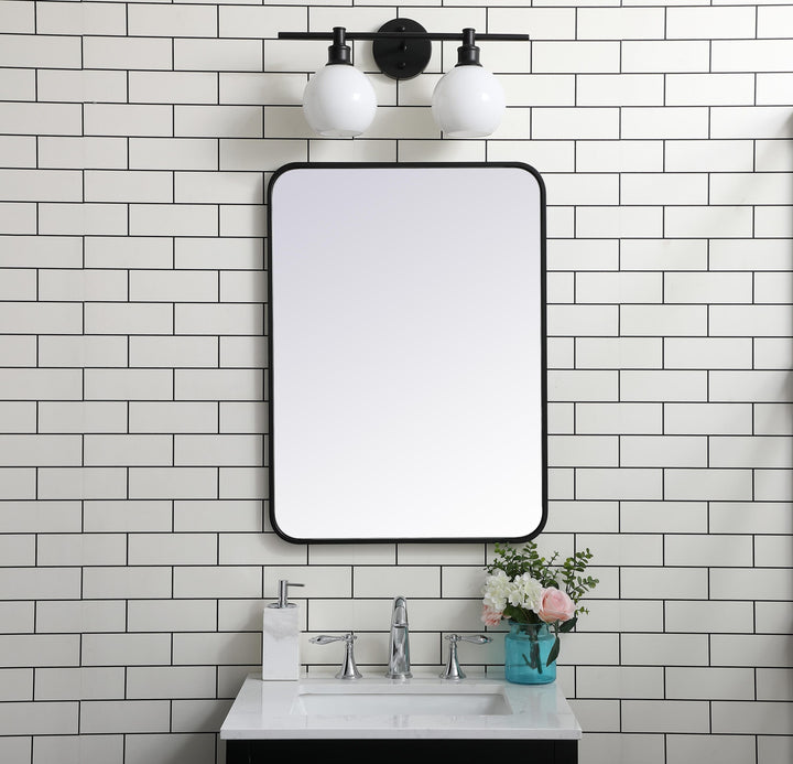 Soft Corner Metal Rectangular Mirror by Elegant - view 92