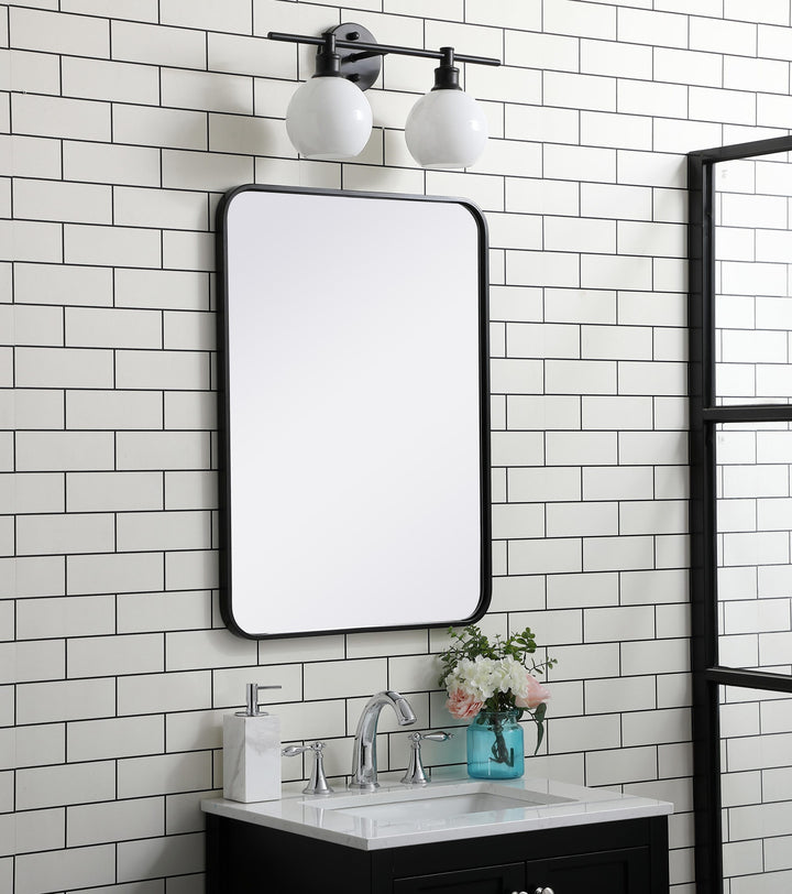 Soft Corner Metal Rectangular Mirror by Elegant - view 93
