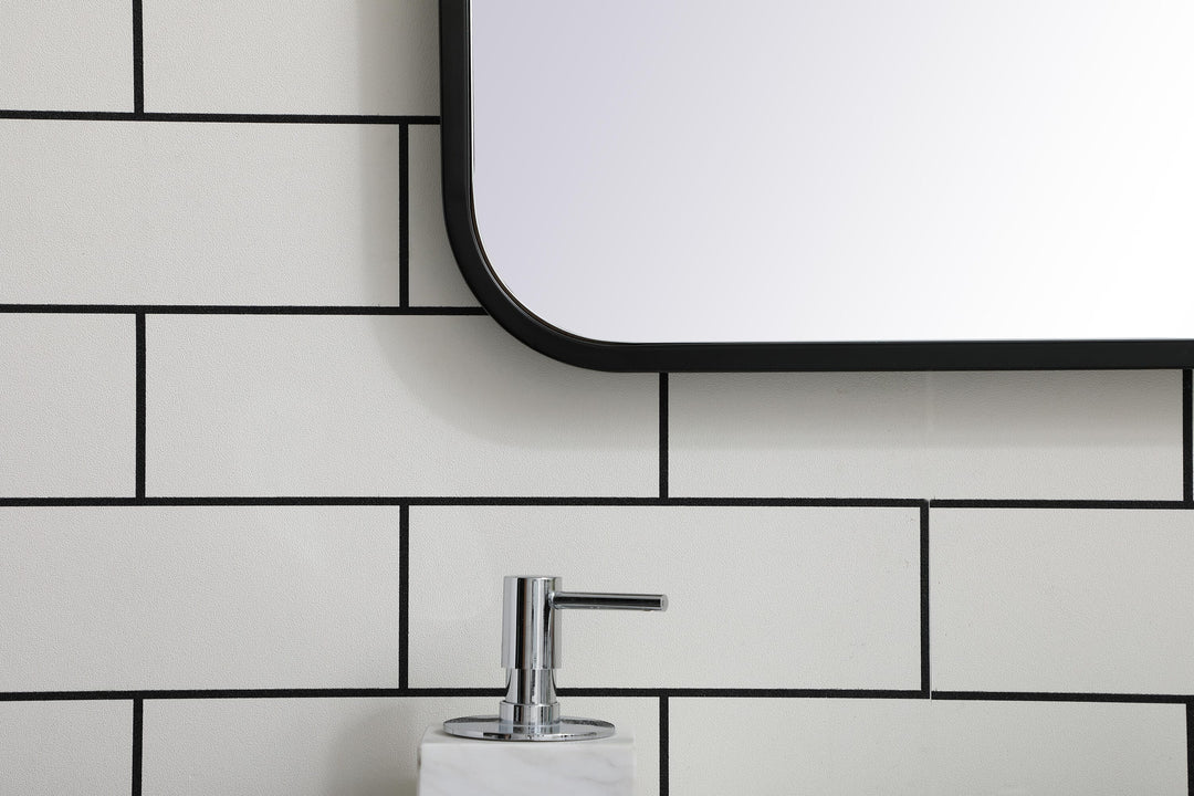 Soft Corner Metal Rectangular Mirror by Elegant - view 94