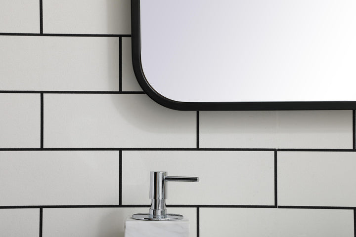 Soft Corner Metal Rectangular Mirror by Elegant - view 94